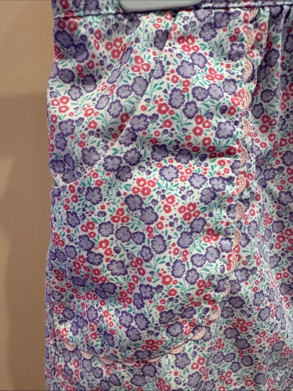 White Quilted Top with Pink & Purple Floral Skirt Set